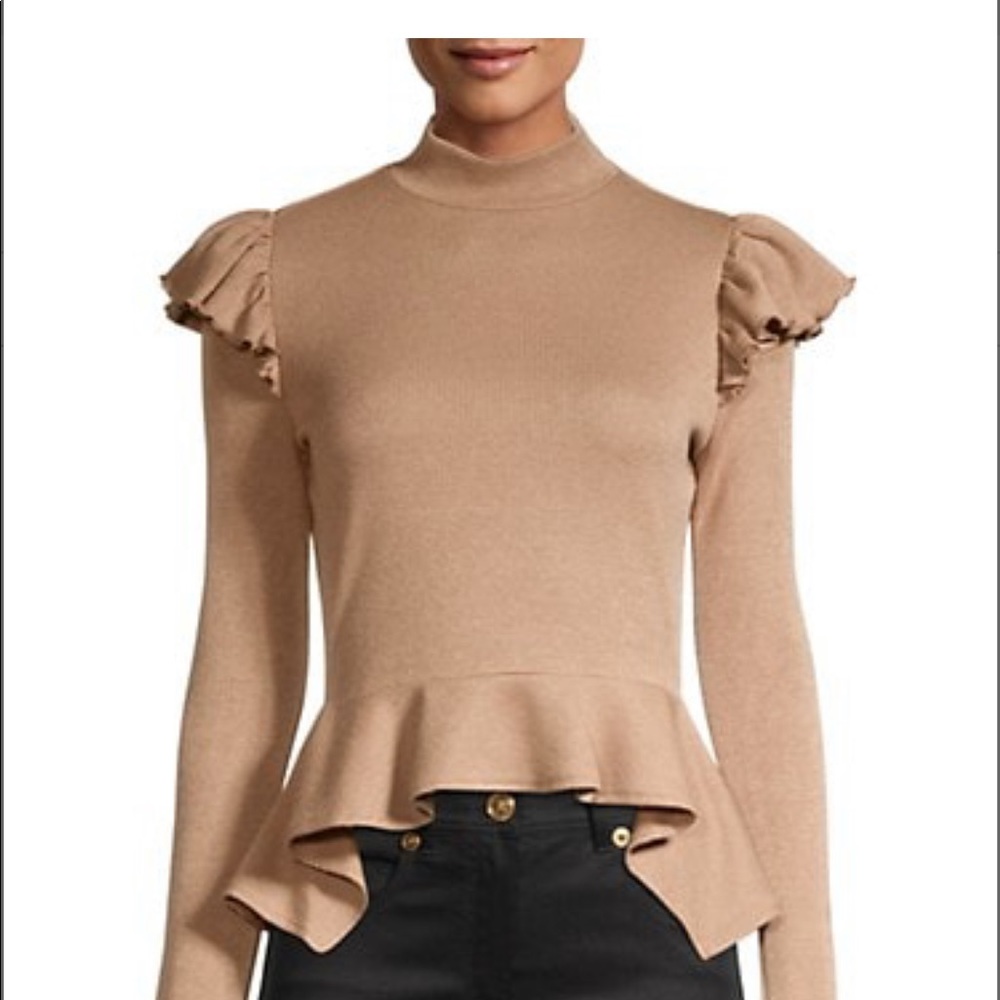 Walter Baker MockNeck Ruffle Top